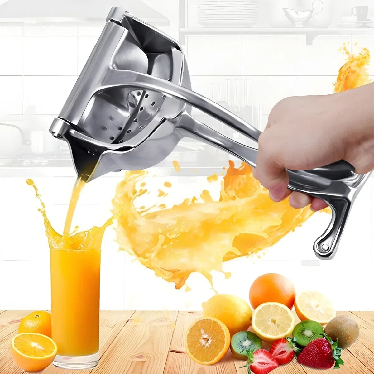 Exprimidor Manual de Frutas de Aluminio